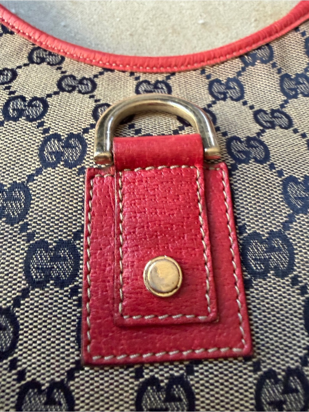 SOLD - Authentic Vintage Gucci Abbey Canvas D Ring Hobo COA included - Picture 15 of 16